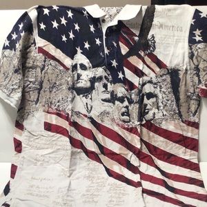 American Summer Clothing Co Mens Size XXL, Patriotic Short Sleeve Shirt
